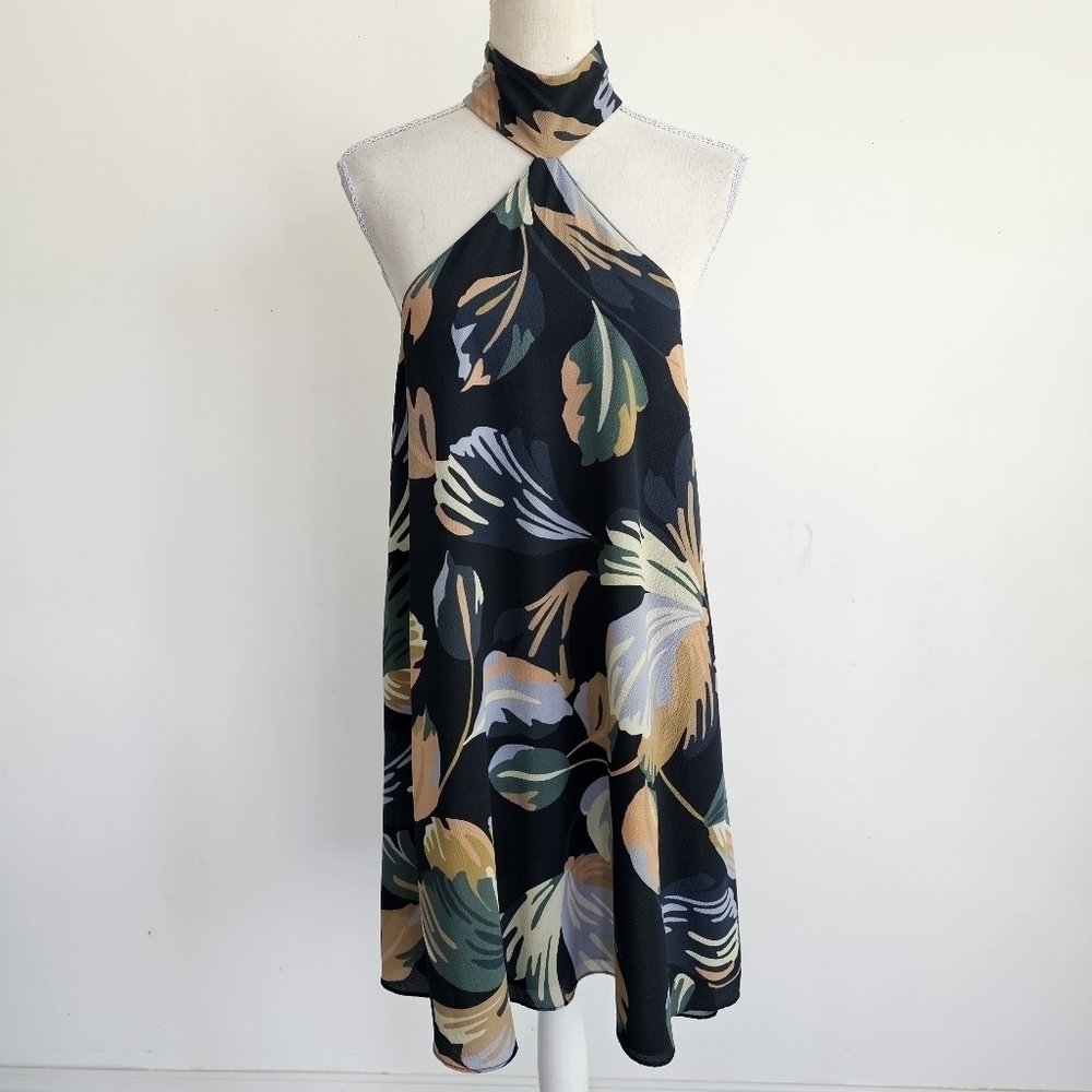 Amanda Uprichard "Queens" Tropical Halter Dress - Picture 3 of 10